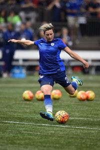 NEW ORLEANS, LA - DECEMBER 16: Abby Wambach #20 of the United States participates in warmups prior to the women's soccer match against China at the Mercedes-Benz Superdome on December 16, 2015 in New Orleans, Louisiana. China defeated the United States 1-0. (Photo by Stacy Revere/Getty Images)